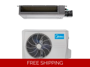 Midea 12K-Btu 19 SEER2 Ducted (Low) Mini Split Heat Pump (-13°F) E-Star: 11.7 EER/10.3 HSPF (R454B)